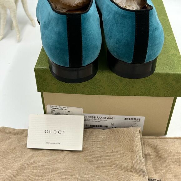 Men’s Gucci horse bit velvet loafers size 10 made in Italy - Picture 7 of 10